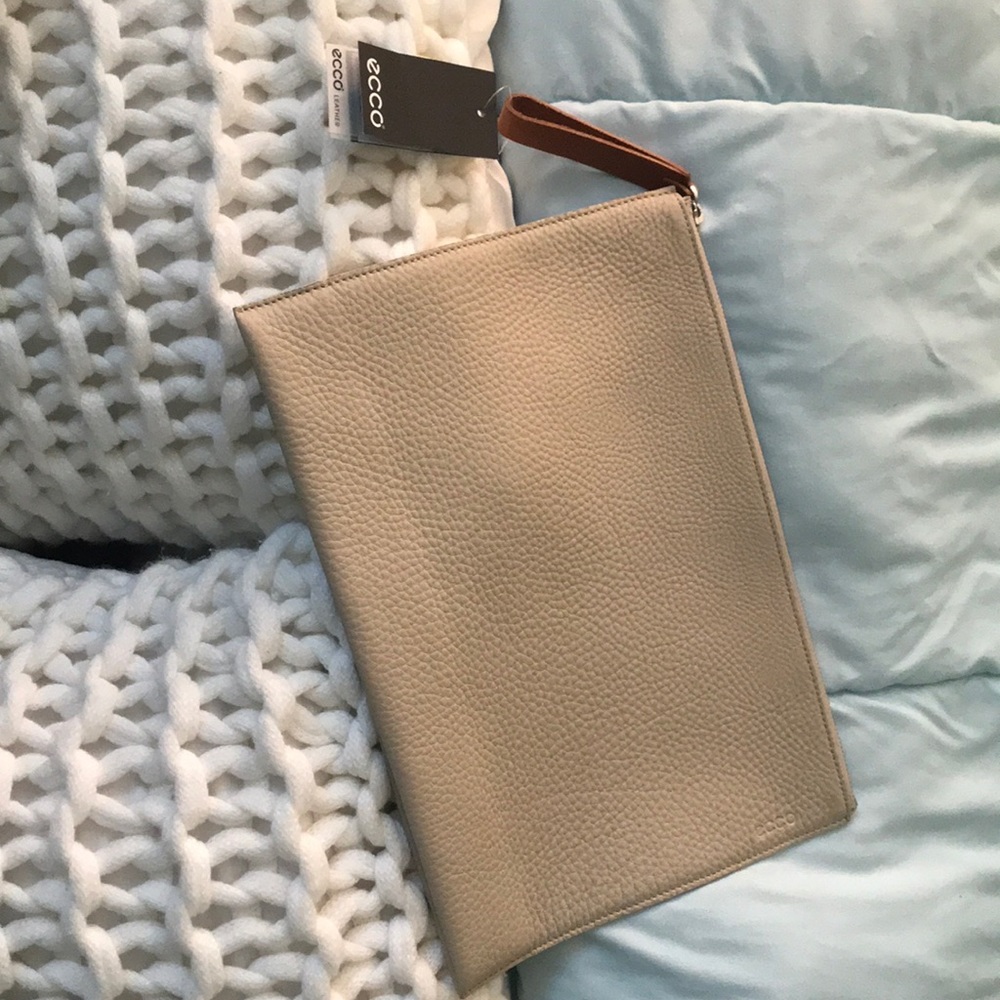NWT Leather clutch